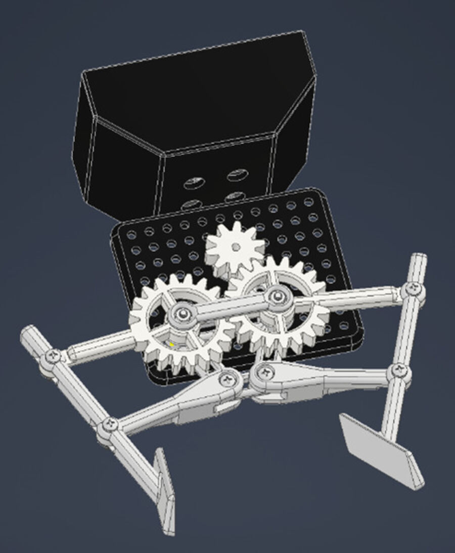 Final 3D model of the end-effector and Q-Arm base