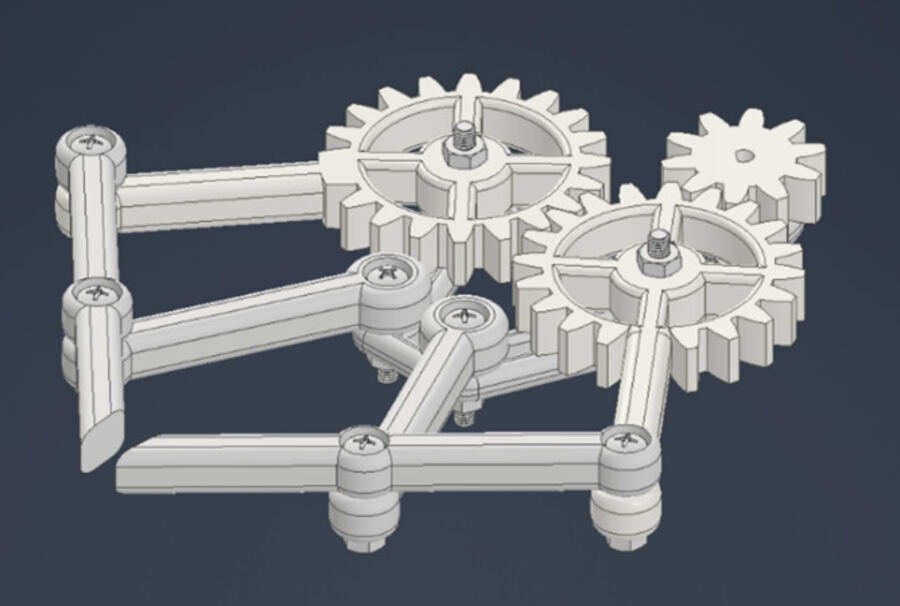 Concept 3D model of the end-effector