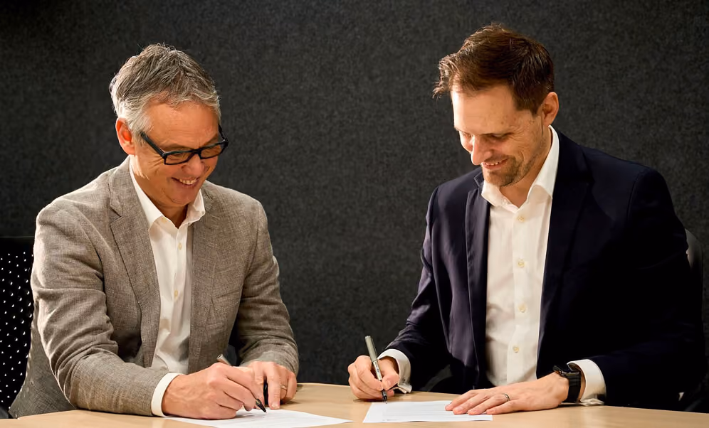 Home Ground and Icon representatives signing partnership