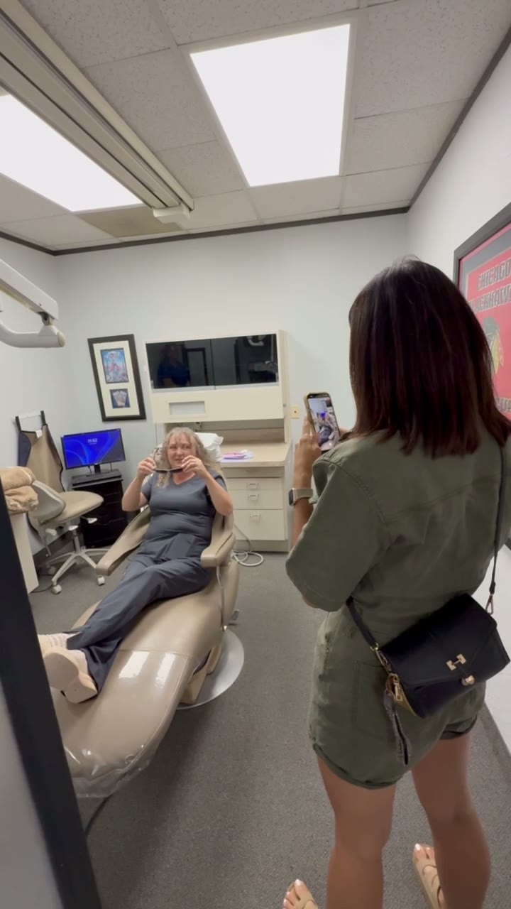 A patient in the chair at a dental practice