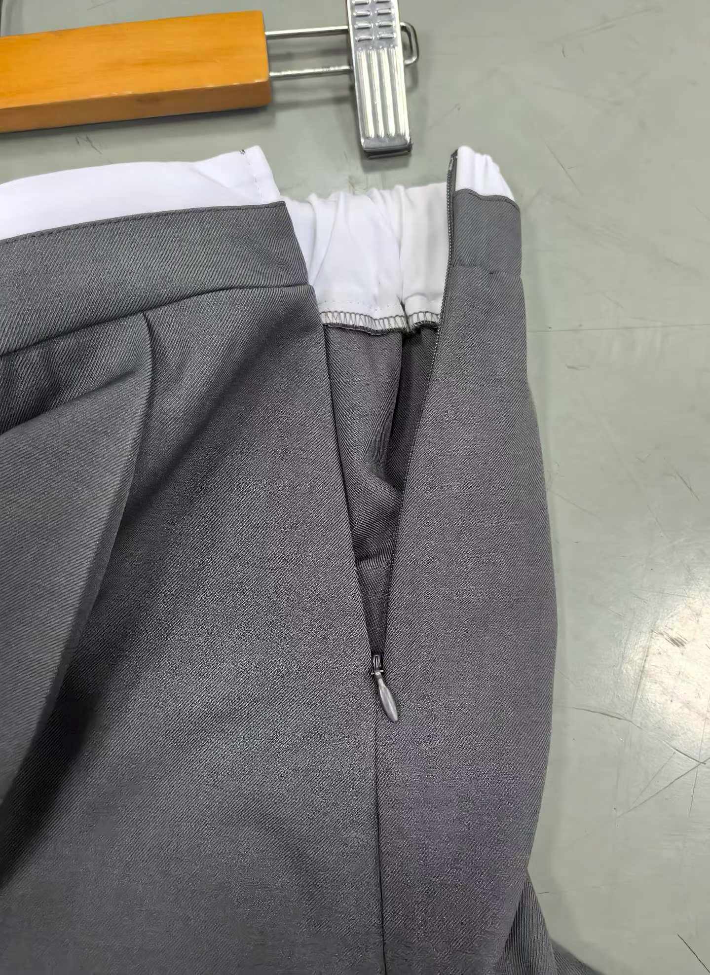 Close-up of elastic waistband and fabric texture on Ladies' Skort (Style No. TF9117)