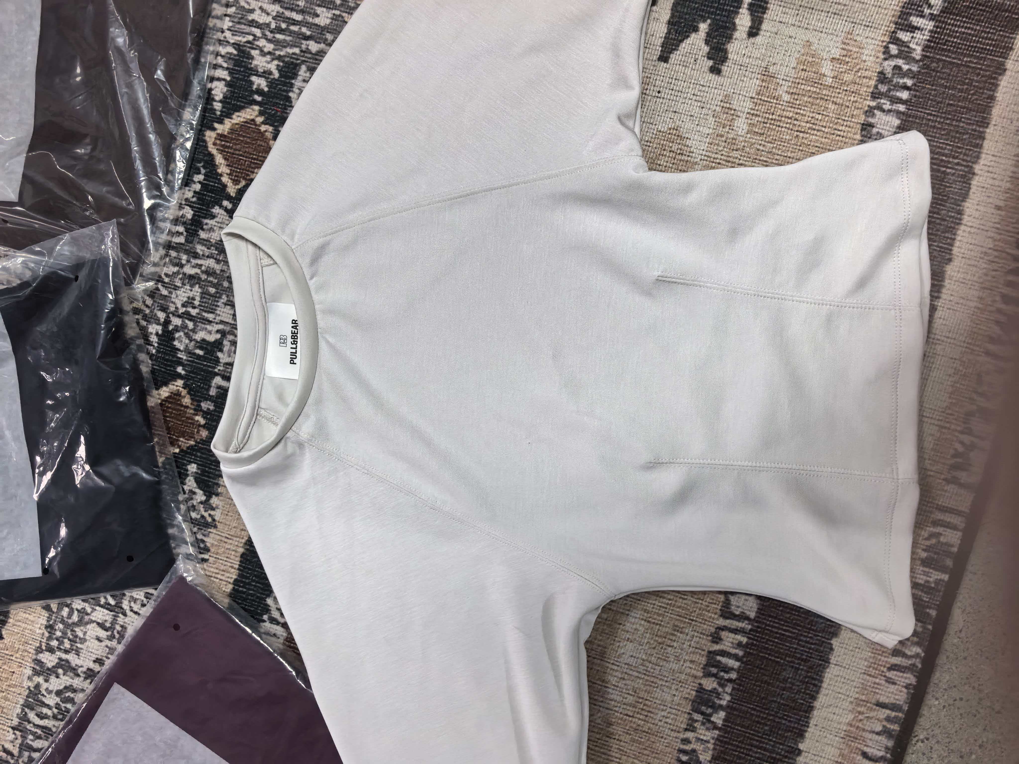 White ladies' short sleeve modal blend t-shirt displayed flat