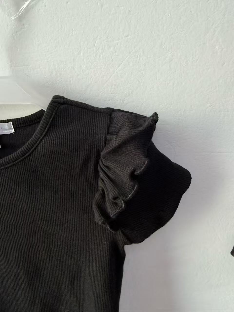 Off-white girl's short sleeve t-shirt displayed flat