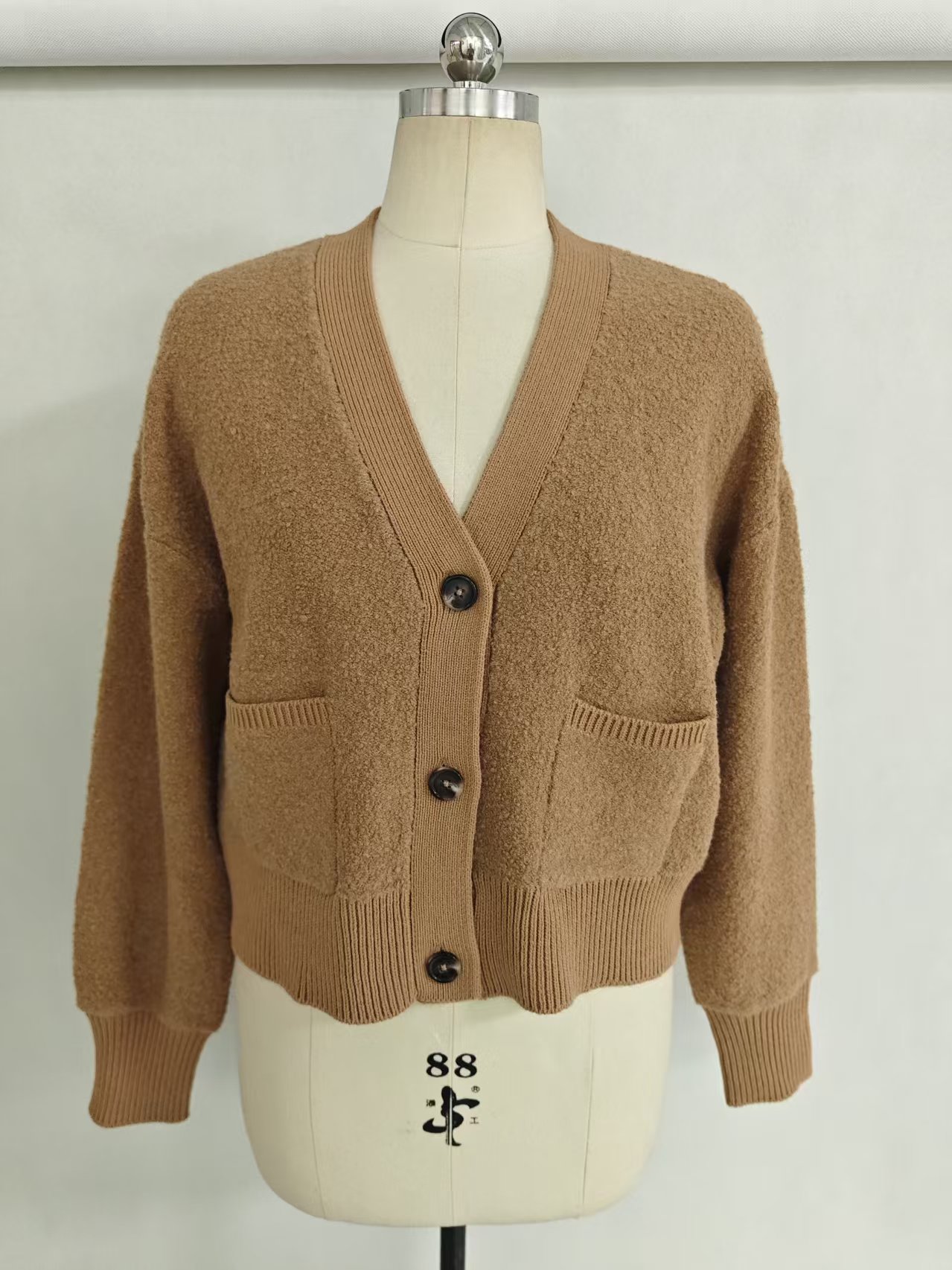 Camel ladies' cotton blend cardigan sweater - Style TF8827