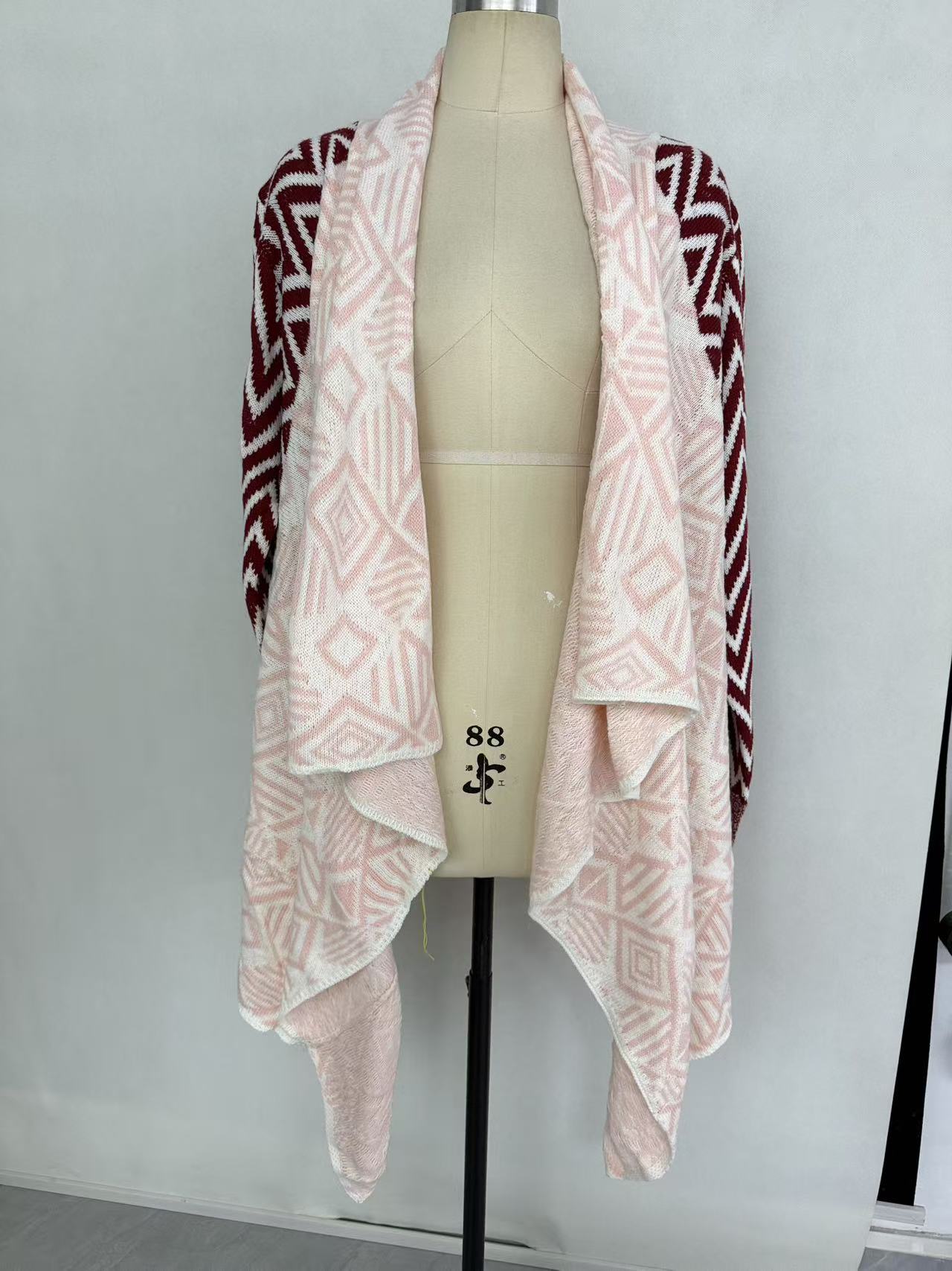 Ladies' cotton blend knit cardigan sweater - Style TF8711