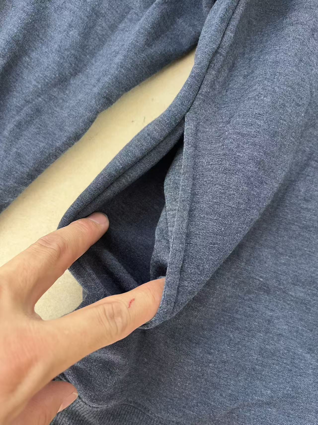 Side pocket detail wholesale navy women sweatshirt TF8719