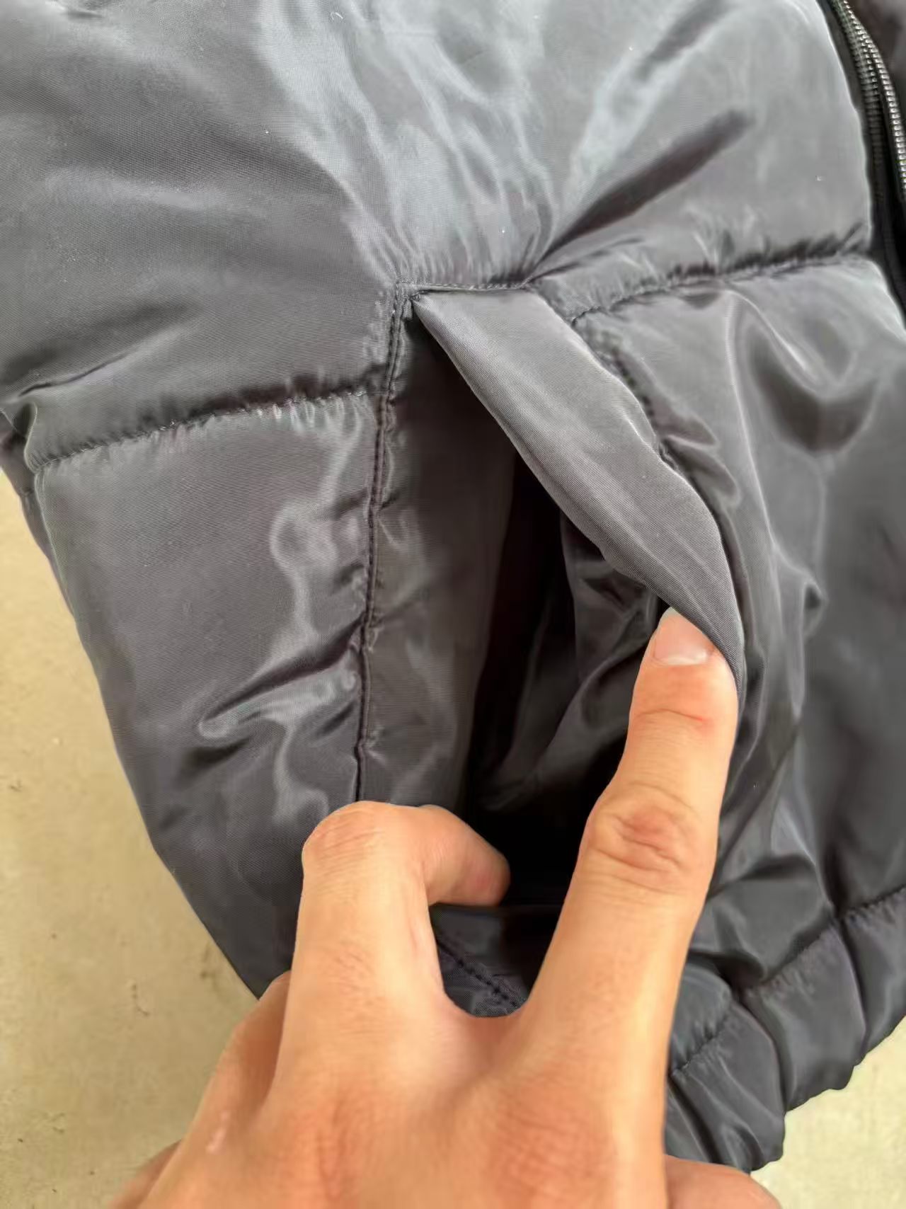 Ladies 100% polyester puffer vest pocket detail TF8998