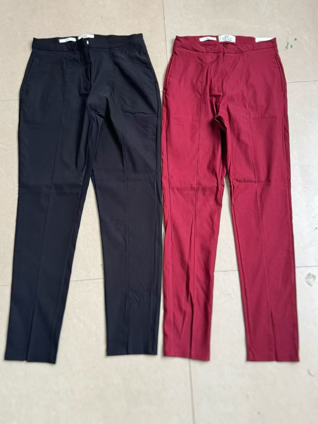 Wholesale ladies multi-color straight casual pants TF8888 two color group shot