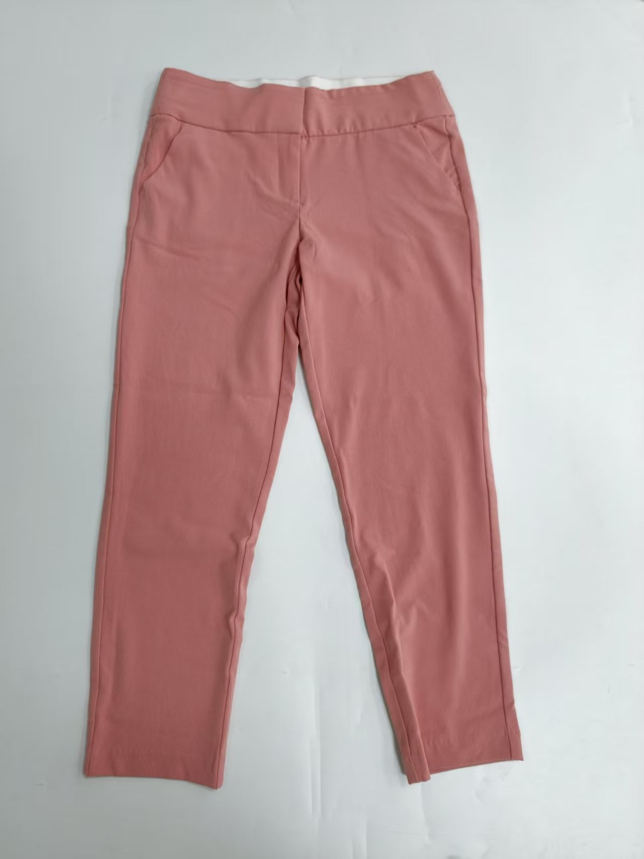 Wholesale ladies dusty rose straight leg pants TF9010 full front view