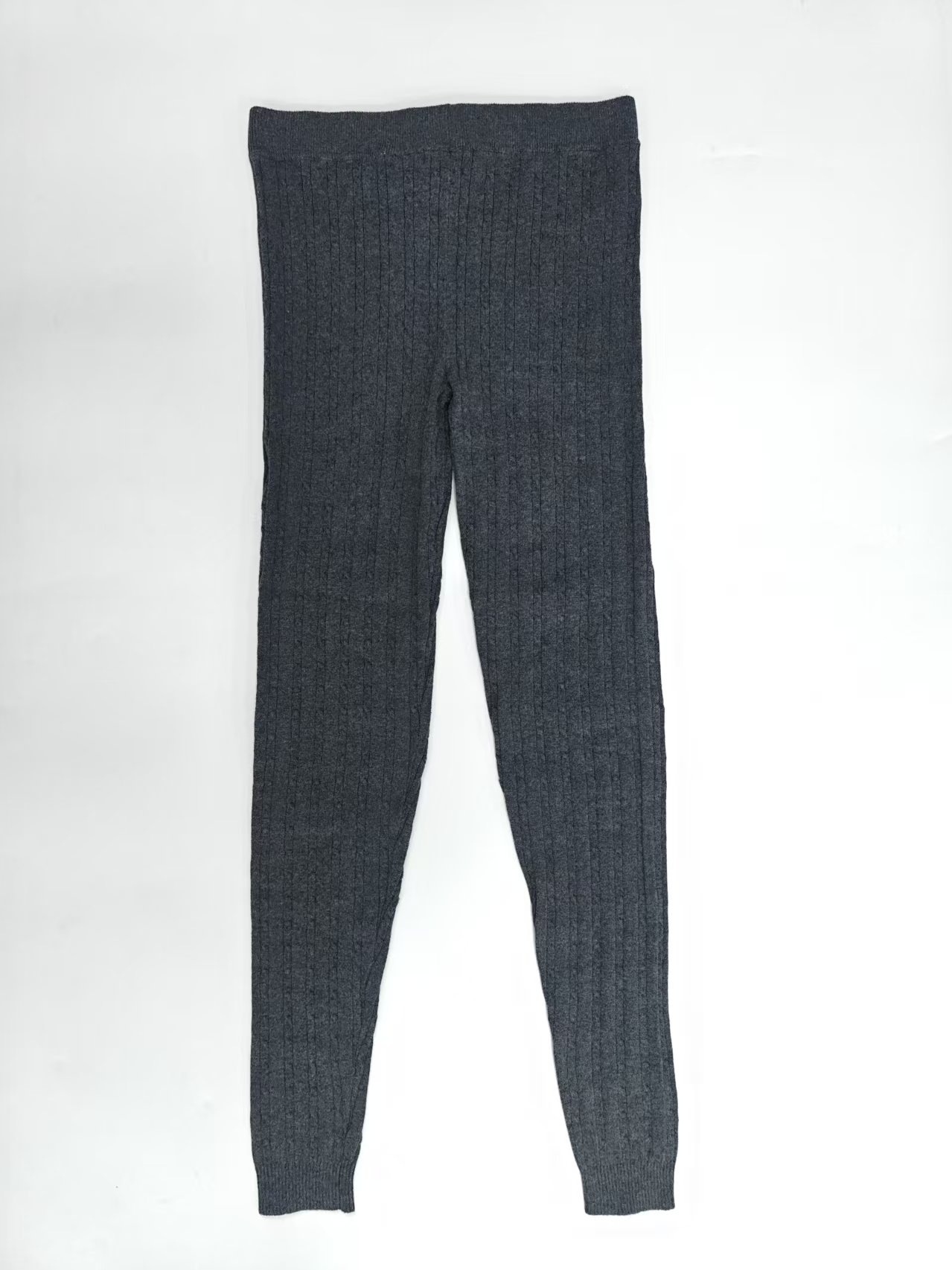 Ladies cotton blend stretch leggings TF8715 flat lay front view