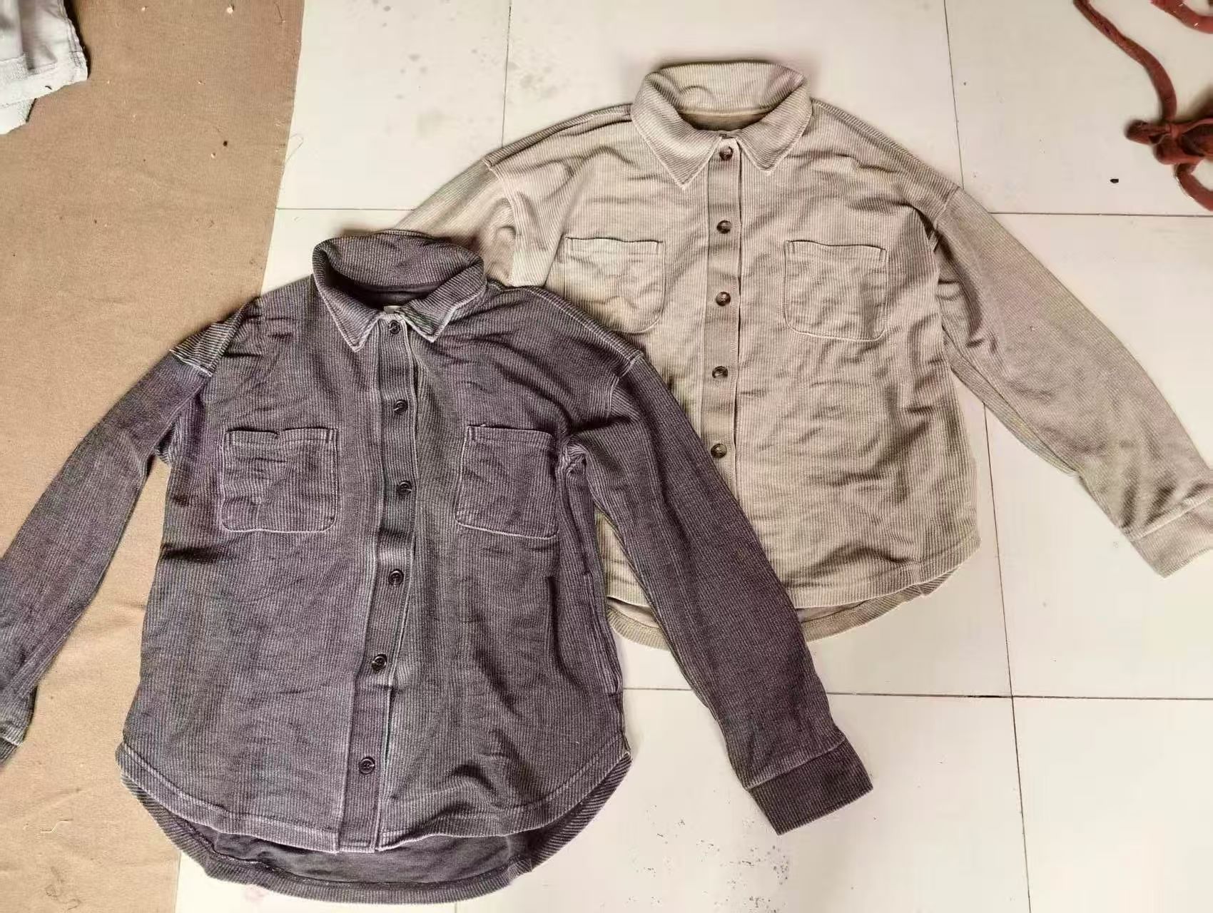 Ladies jacket in vintage black and light khaki style TF8686 wholesale ready stock