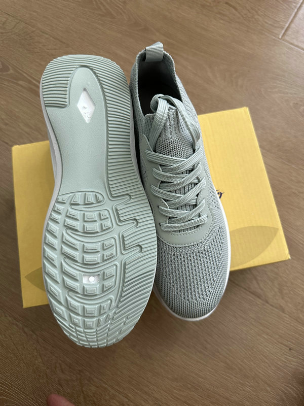 Pair of women's mint green casual sneaker shoes style TF8939