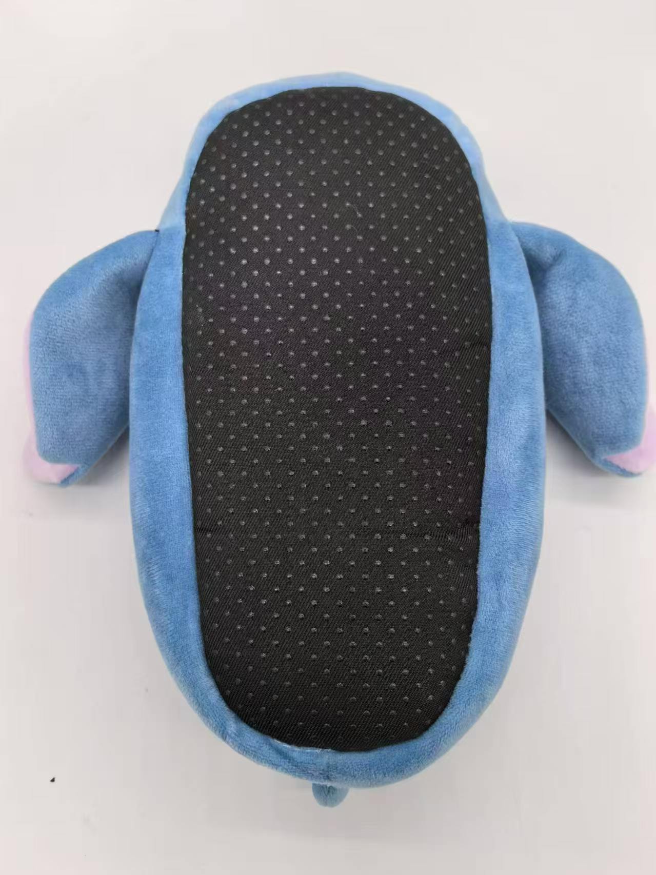 Anti-slip sole detail blue plush house slippers TF8621 bottom view