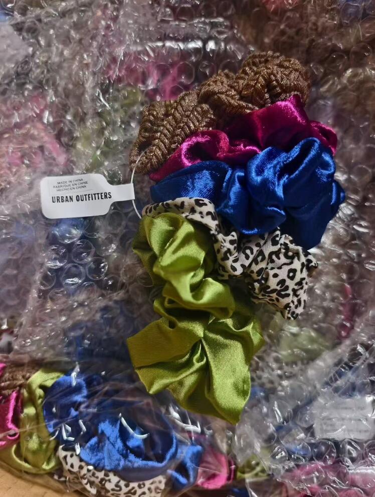 Pair of ladies fabric hair ties style TF6406 bulk wholesale