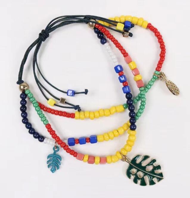 Ladies multi strand colorful bracelet style TR6303