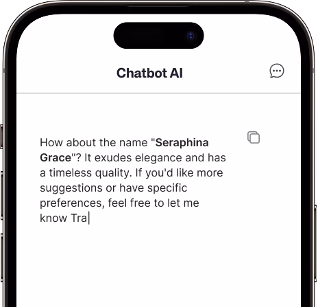 iPhone displaying AI app interface