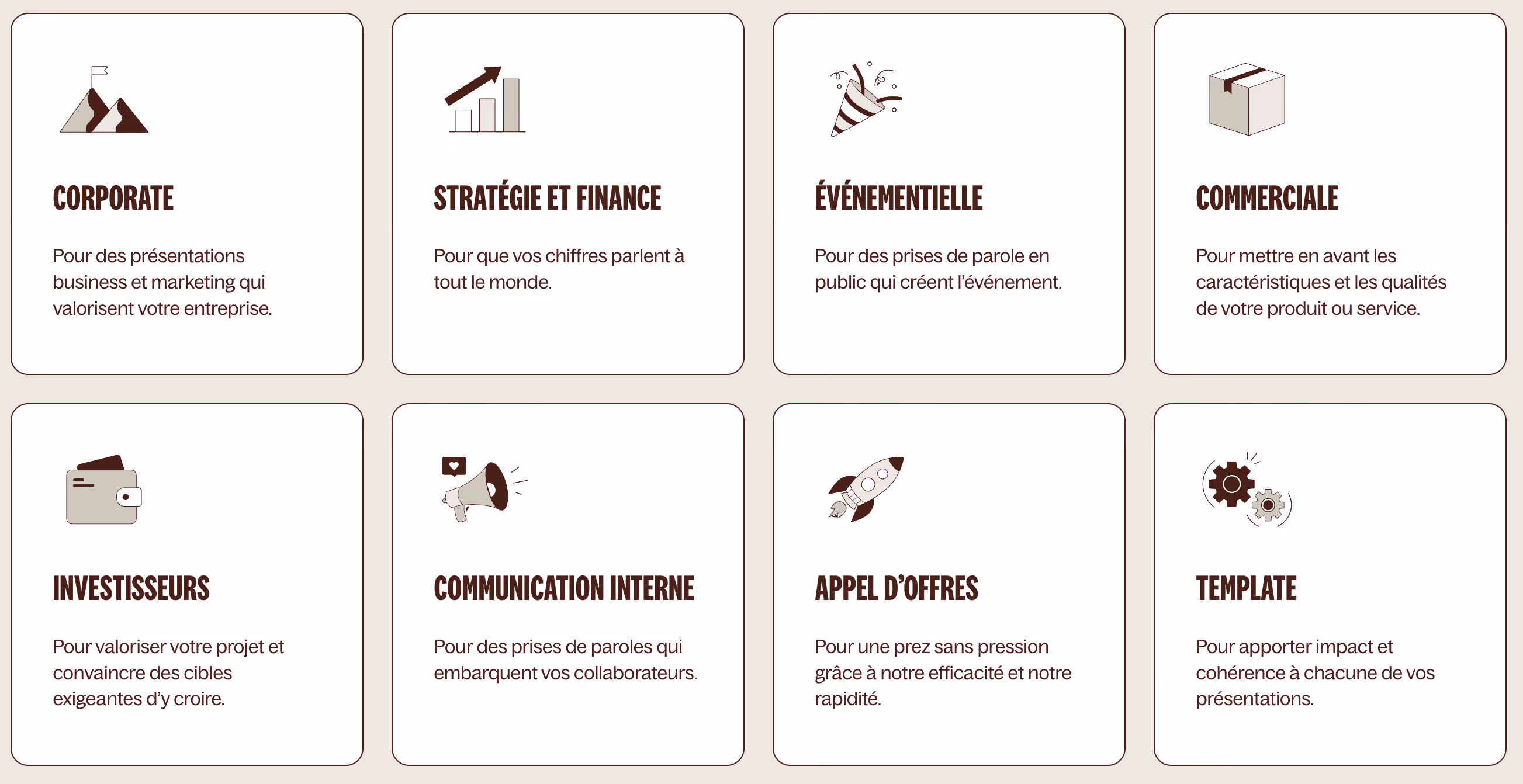 usages en entreprise pour présentations powerpoint
