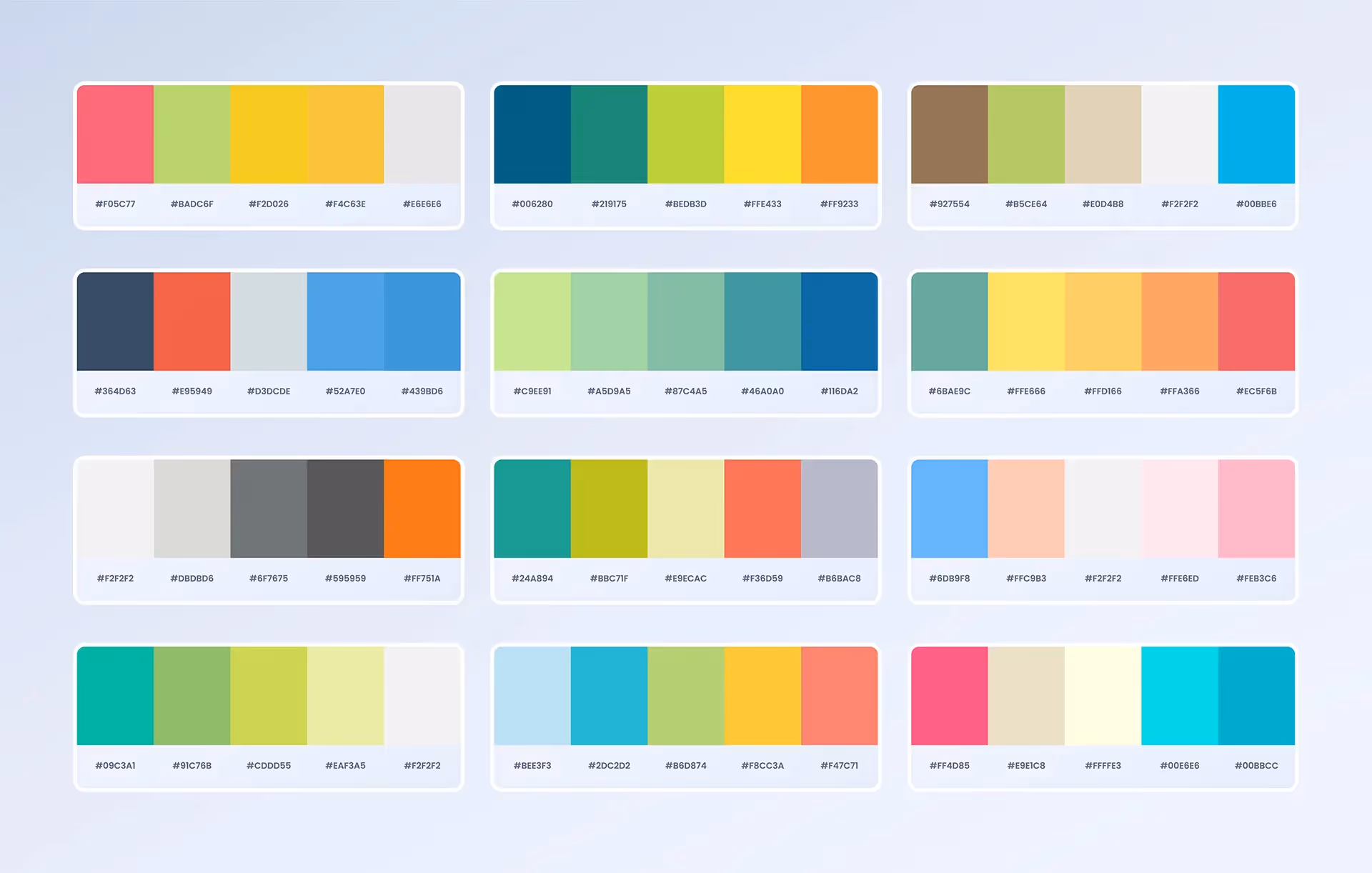 Palette chromatique des accords de couleurs idéaux