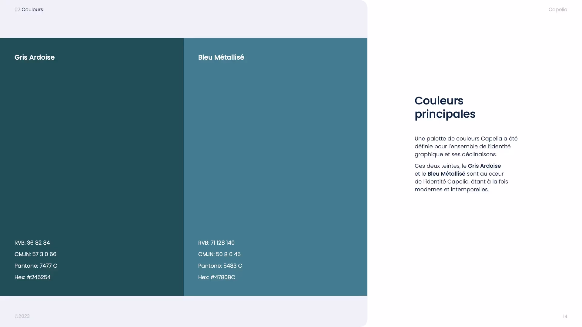 palette chromatique principale