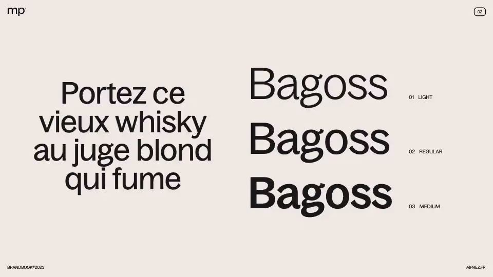 Déclinaison de typographies exemple