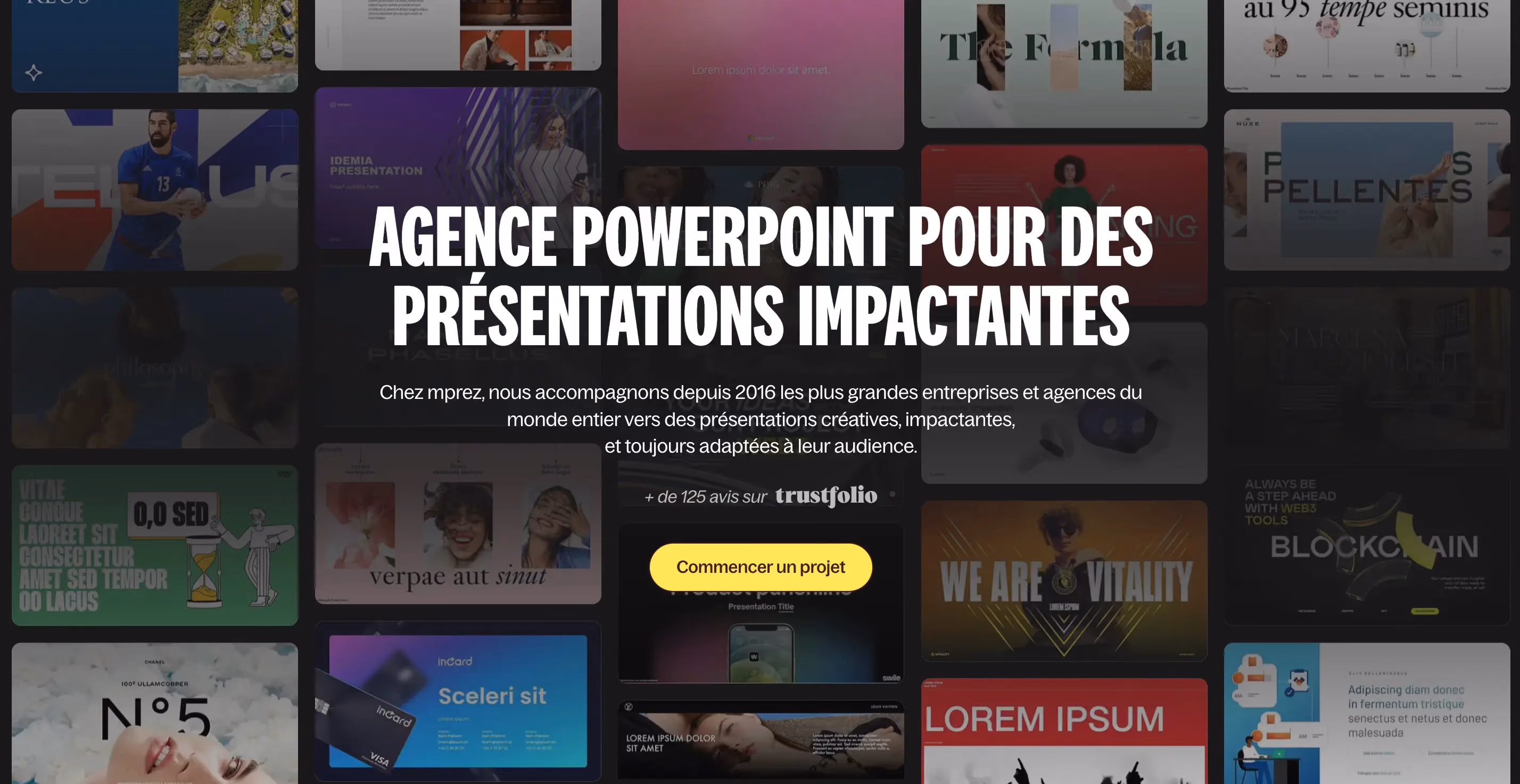 Page accueil agence PowerPoint mprez