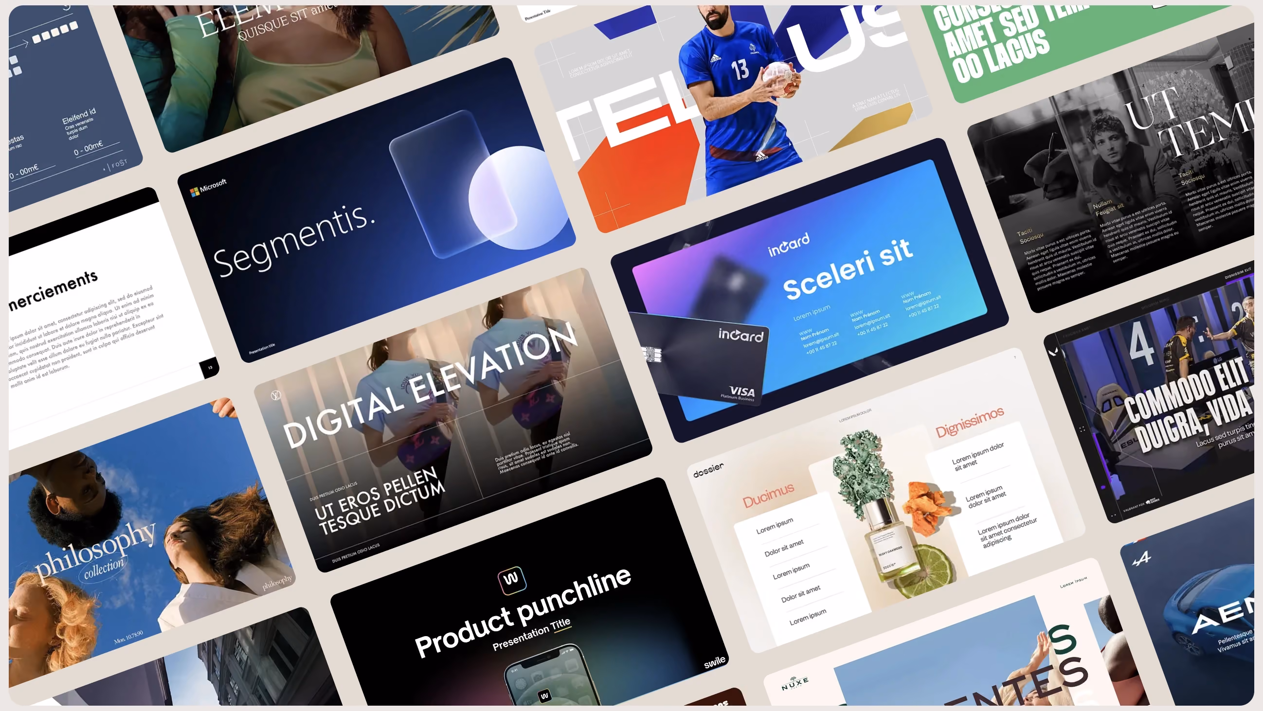 Mosaïque des projets Powerpoint mprez