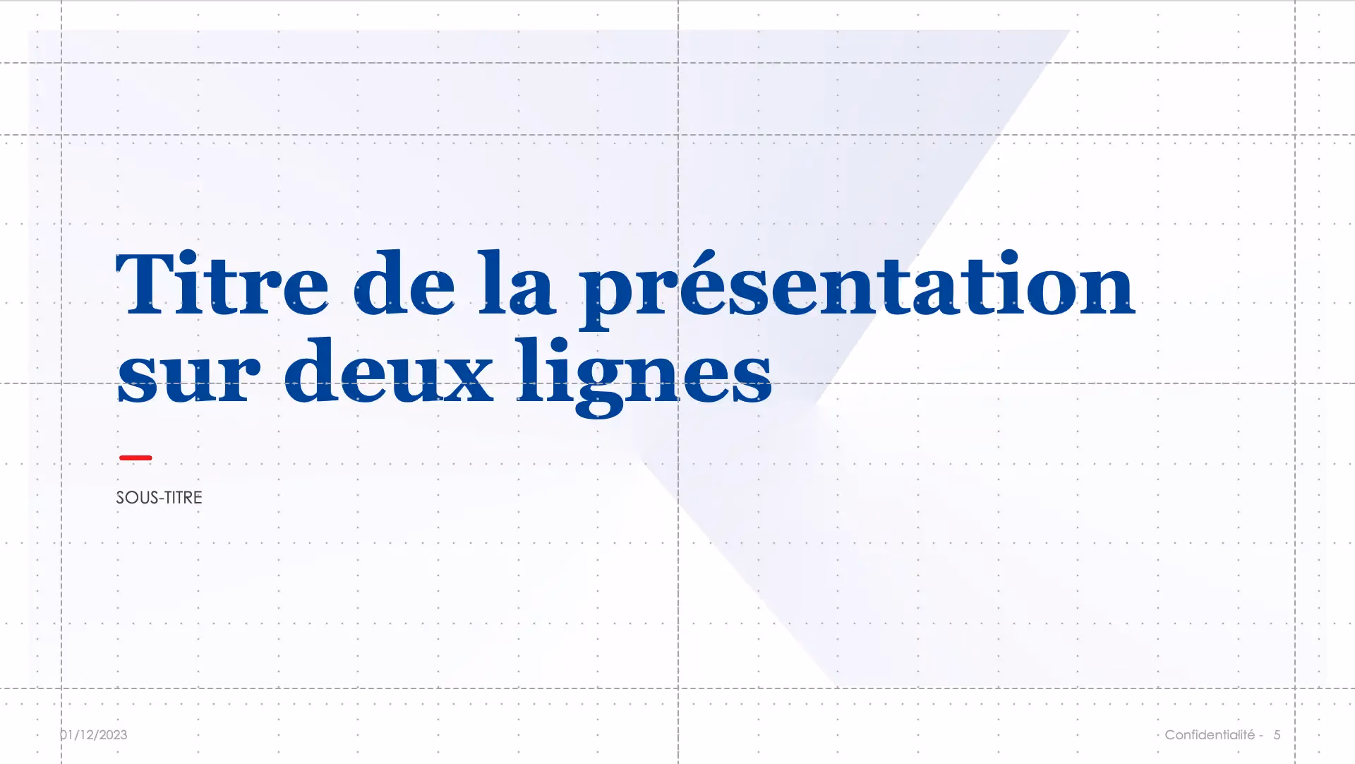 Les grilles sur les diapositives Powerpoint permettent d'observer des repères spaciaux pour la création d'éléments