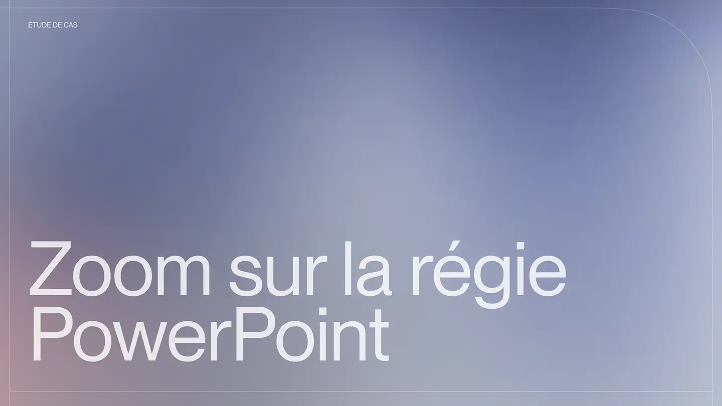 Présentation événementielle : focus sur le travail en régie