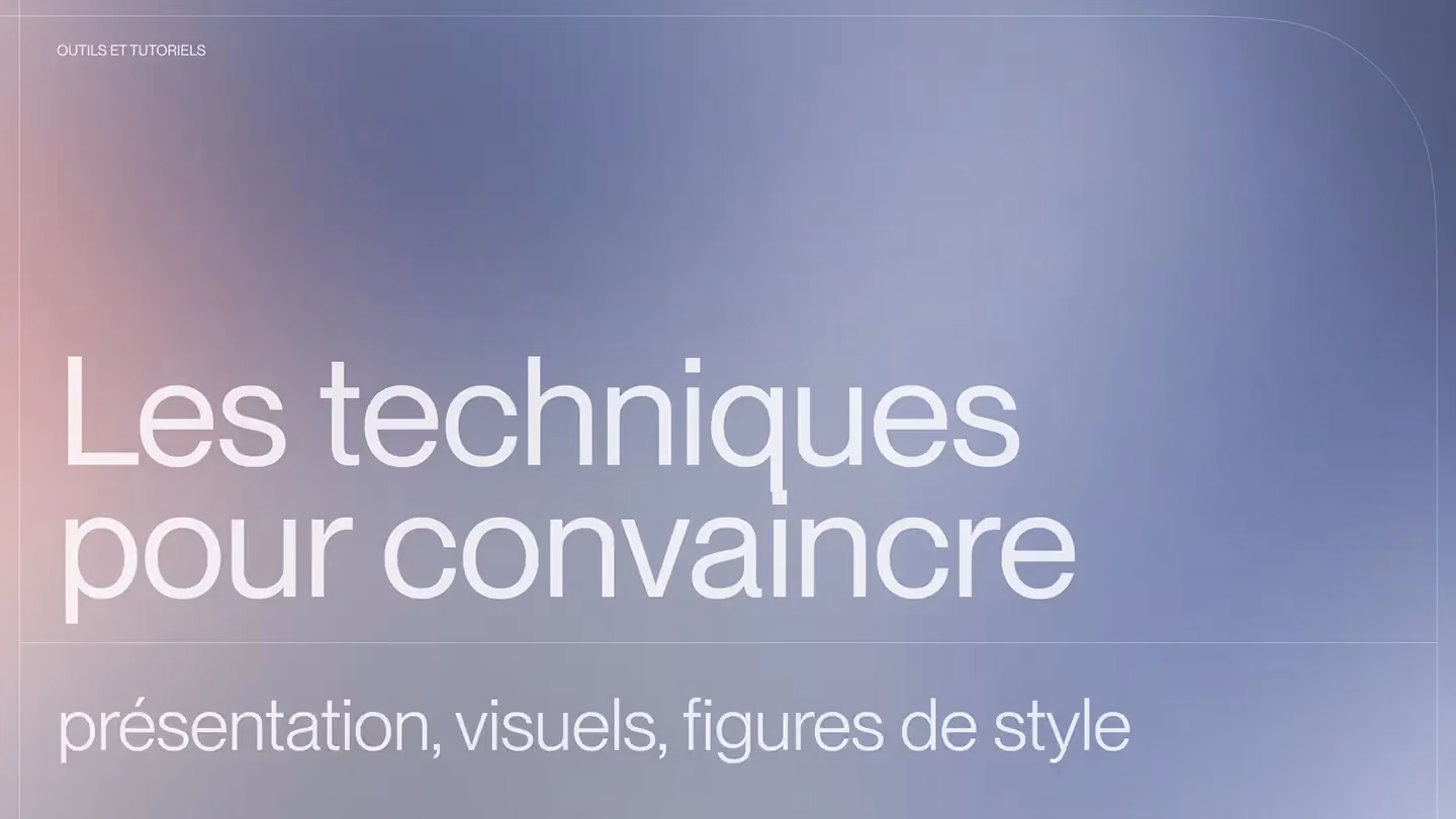 Présentation, visuels, figures de style : les techniques pour convaincre
