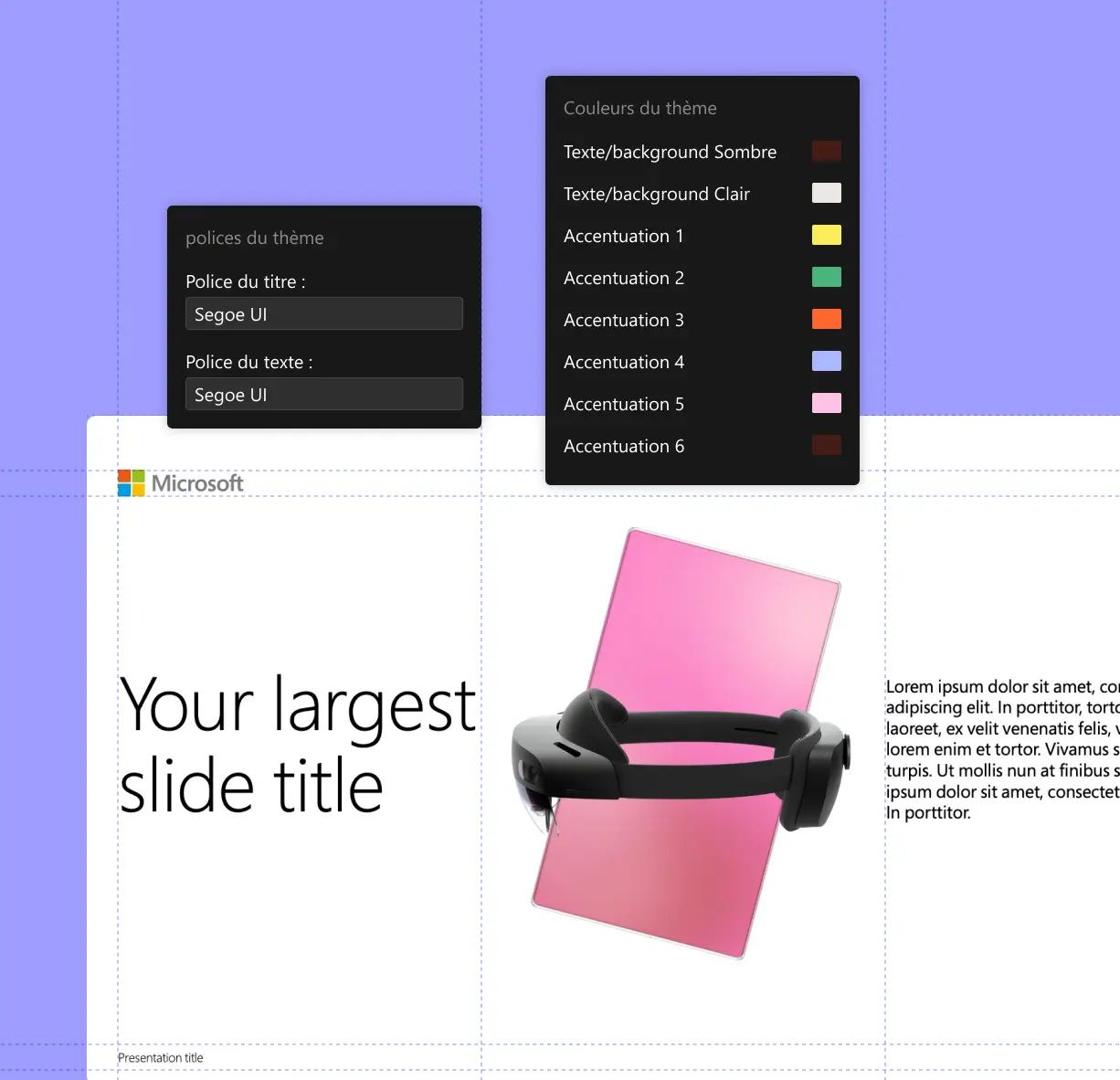 Storyboard des étapes de création d'une présentation PowerPoint