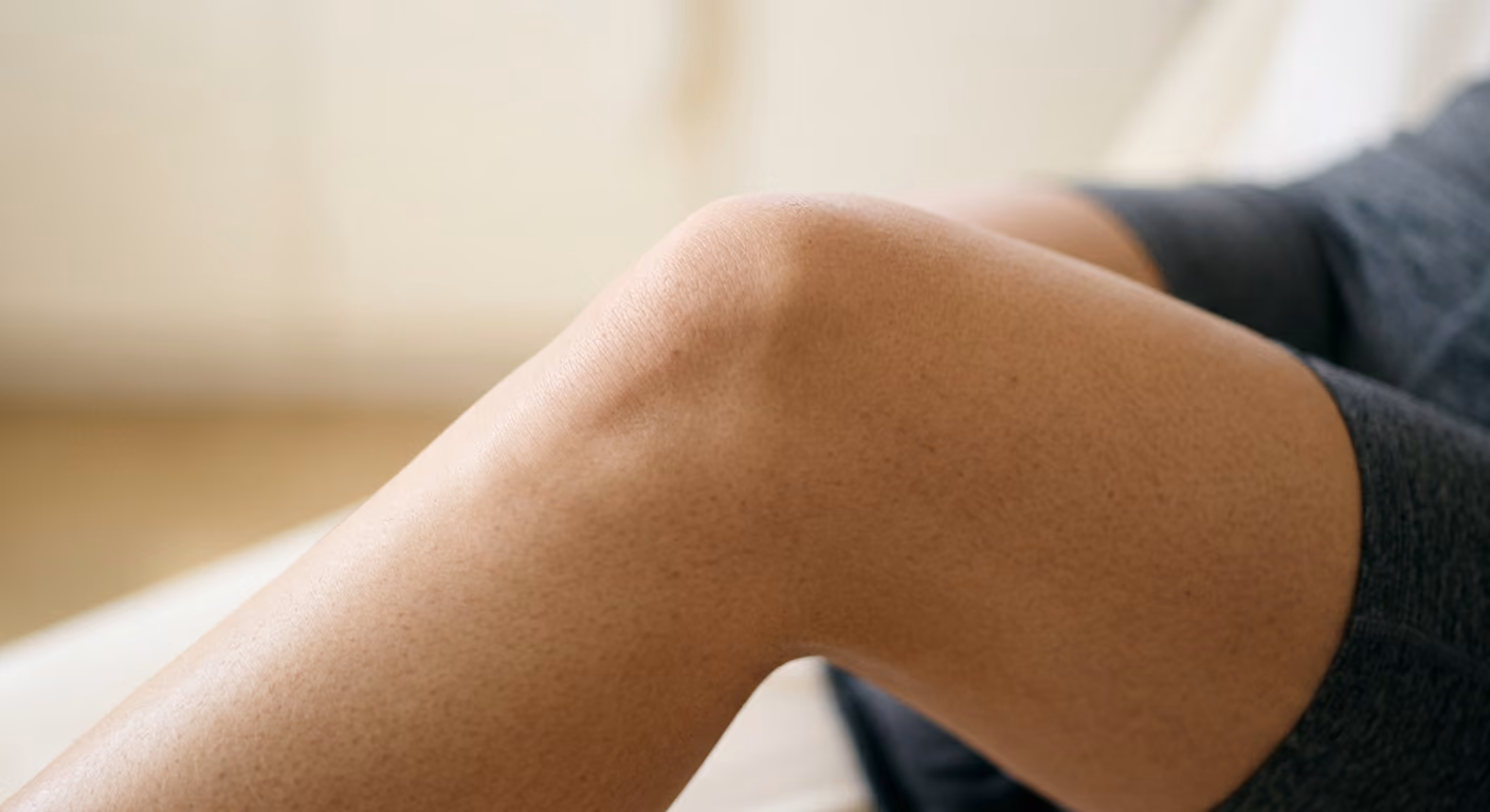 Nahaufnahme der Knie bei einer Frau