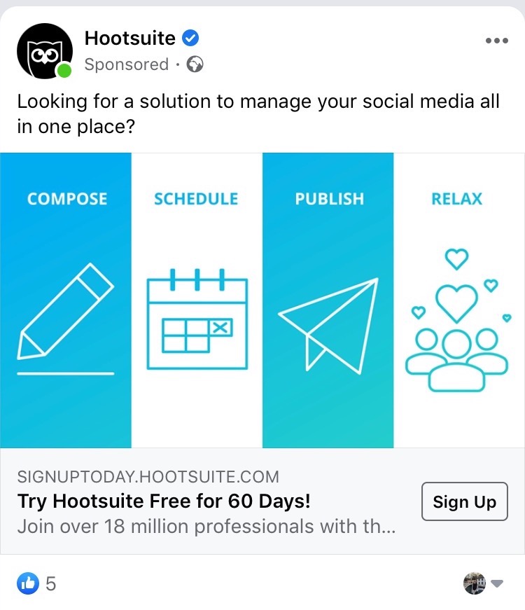 hootsuite facebook ad