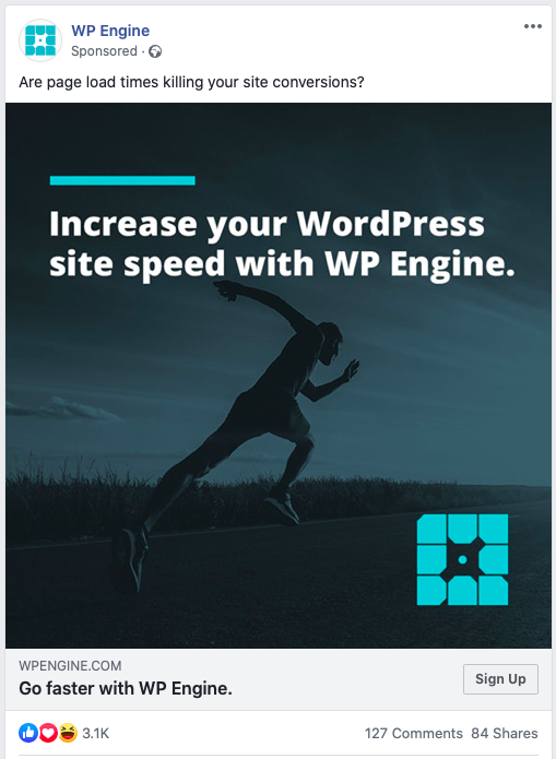 wp engine facebook ad