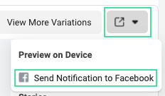 facebook campaign preview on device