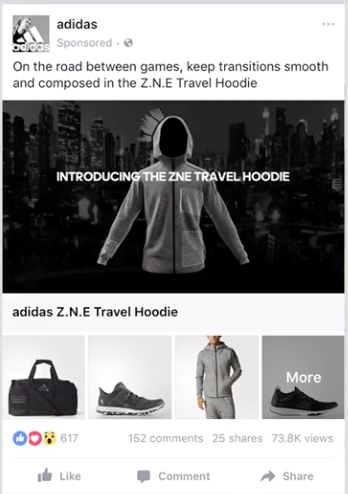 facebook collection ad adidas