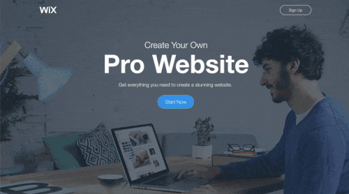 wix landing page