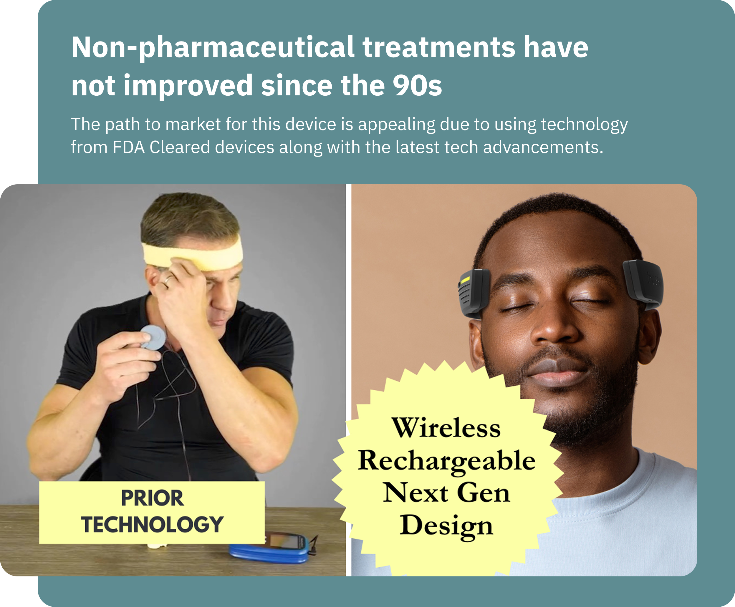 Prior technology compared with TruBrain's next-generation design