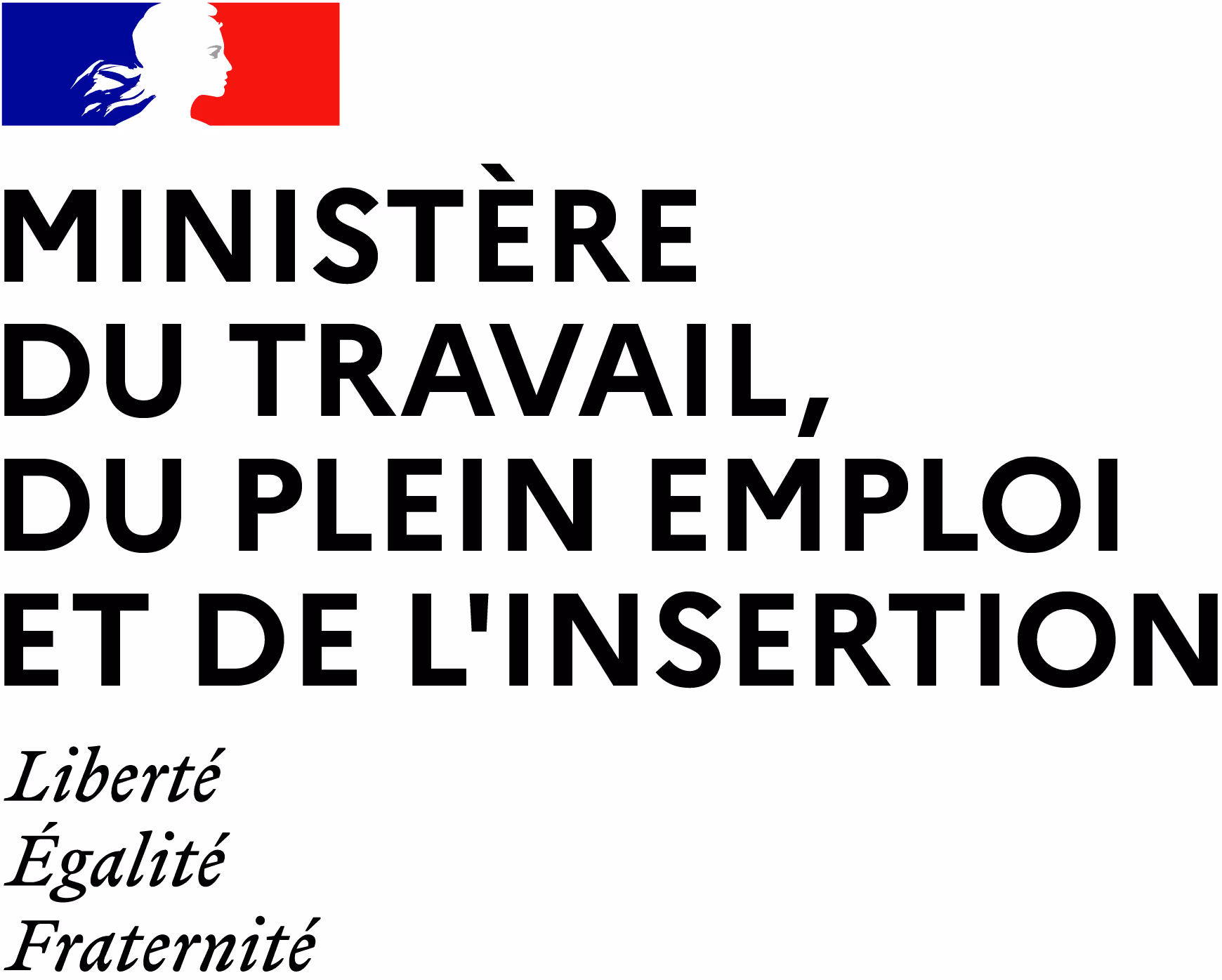 Logo du ministère du Travail, du Plein emploi et de l'Insertion