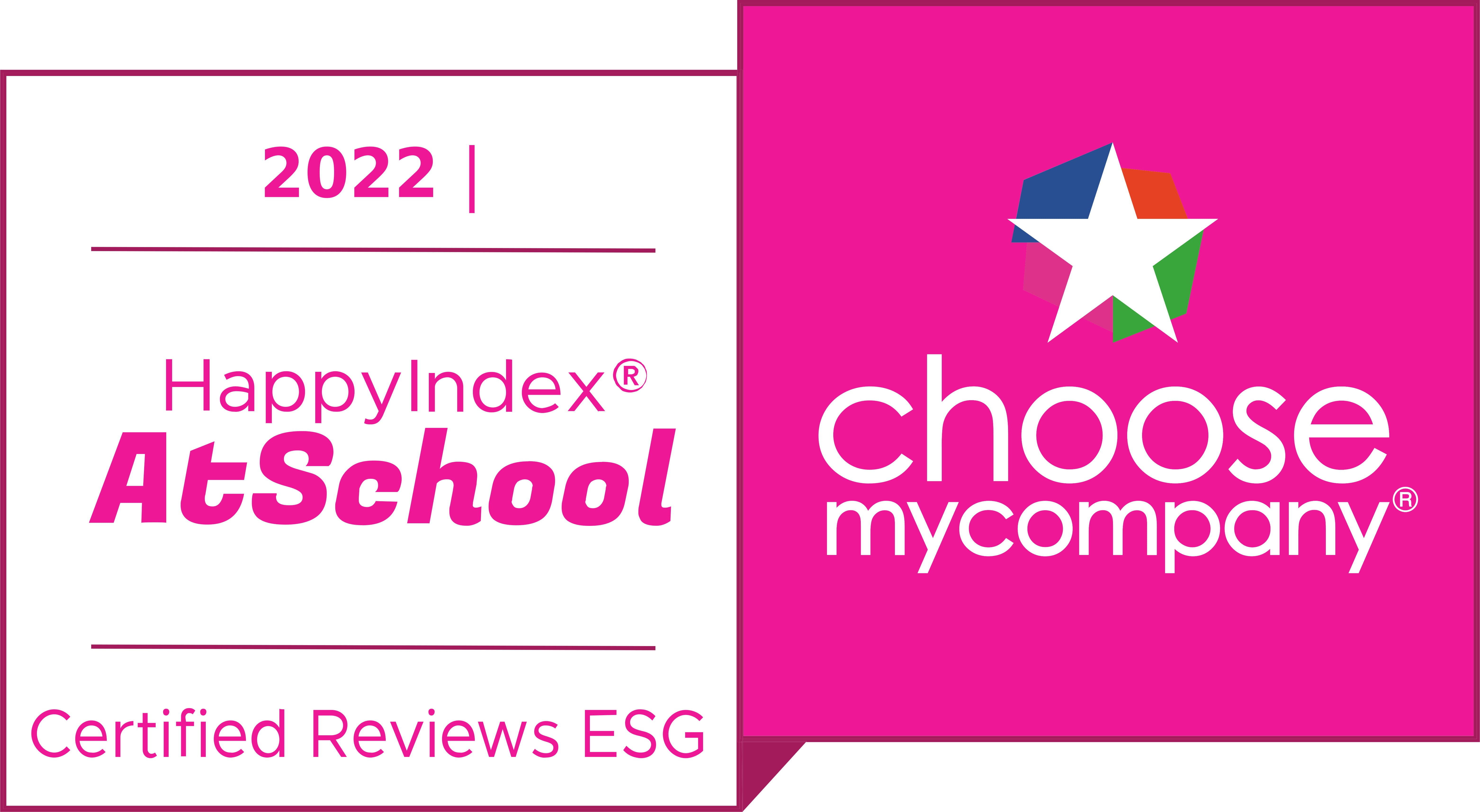 Label HappyIndex AtSchool 2022 de Choose My Company