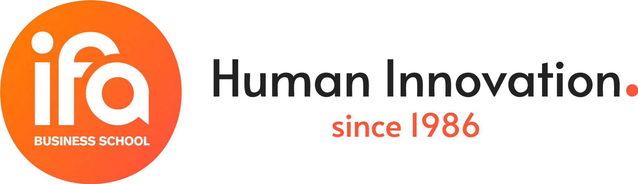 Logo IFA Business School, Human Innovation since 1986