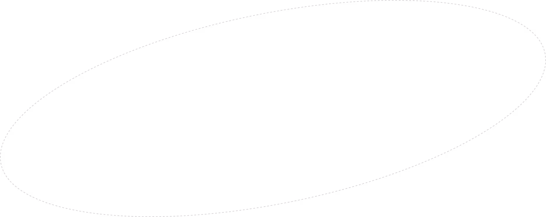Gepunktete Ellipse als dekorative Hintergrundlinie