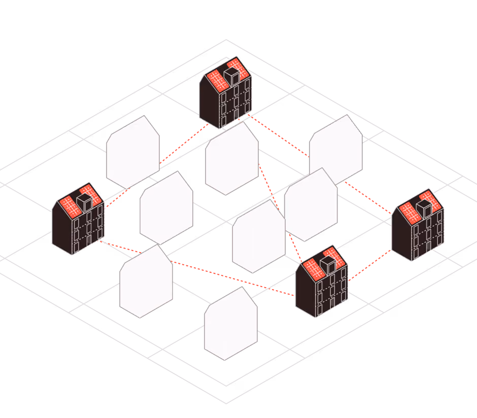 Vernetzung mehrerer Mehrfamilienhäuser eines Portfolios im Energy Sharing