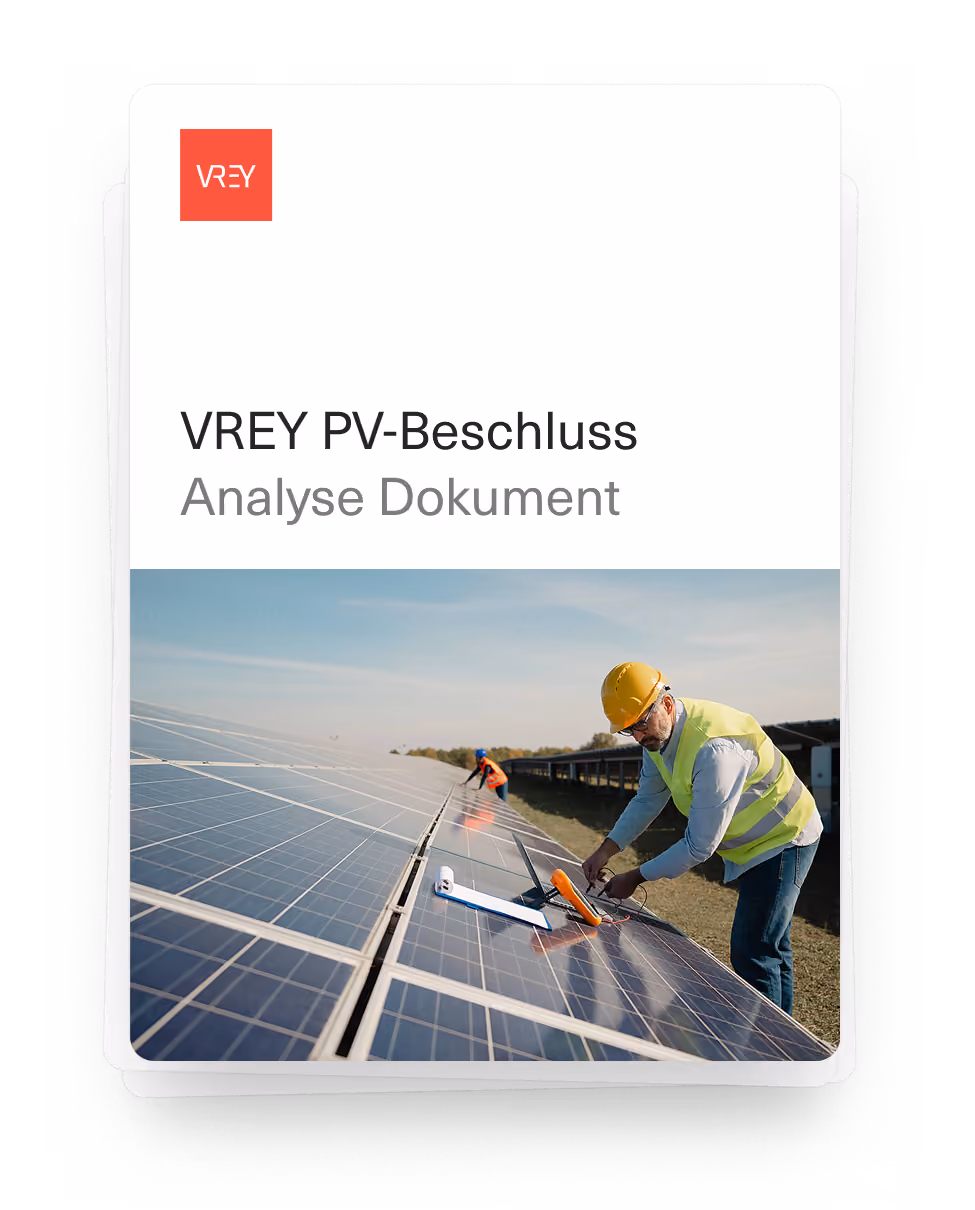 Wirtschaftlichkeitsrechnung als VREY PV-Beschluss Analyse-Dokument