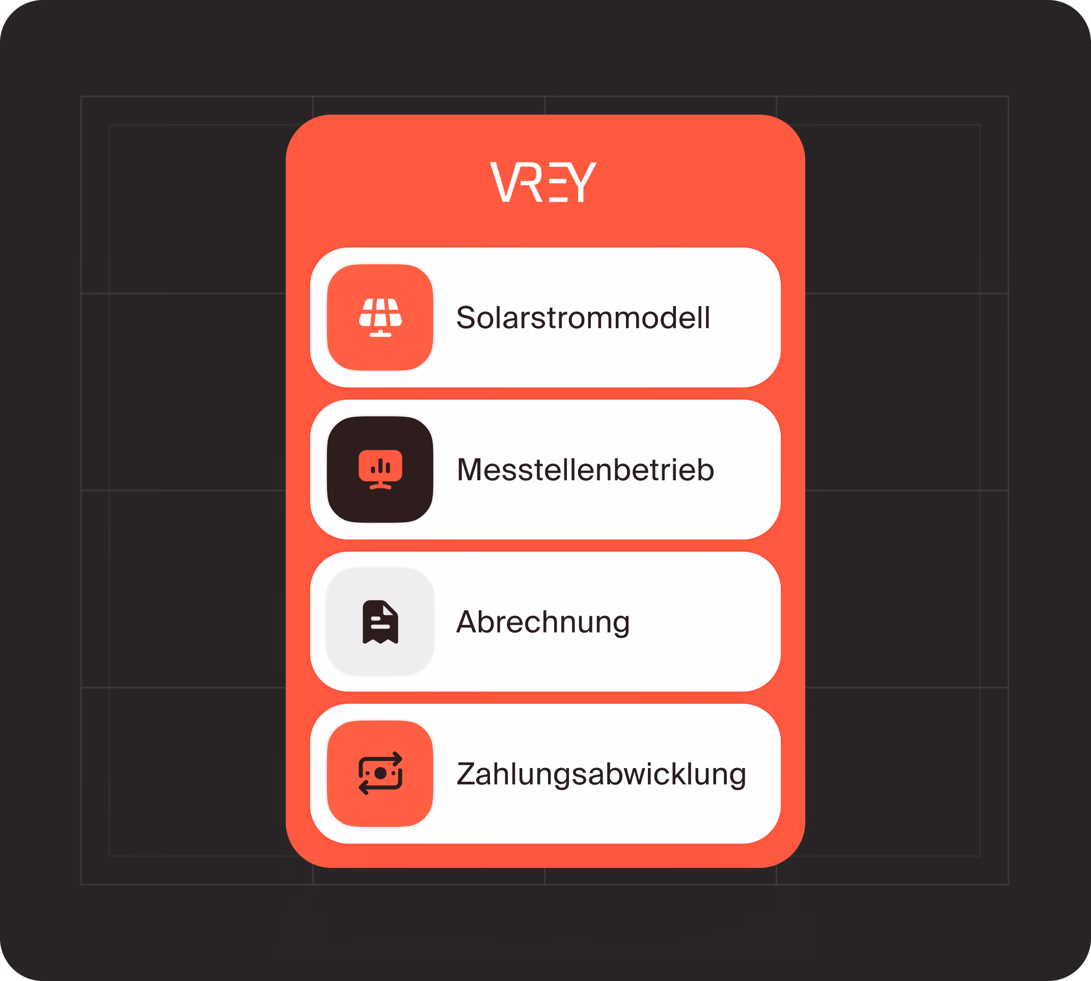VREY-Leistungen für Projektentwickler: Solarstrommodell, Messstellenbetrieb, Abrechnung und Zahlungsabwicklung