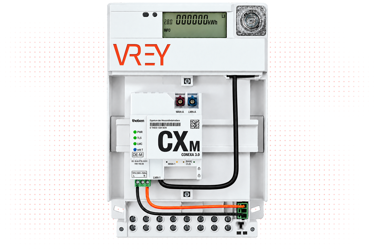 VREY Smart Meter mit Smart Meter Gateway Theben CONEXA 3.0