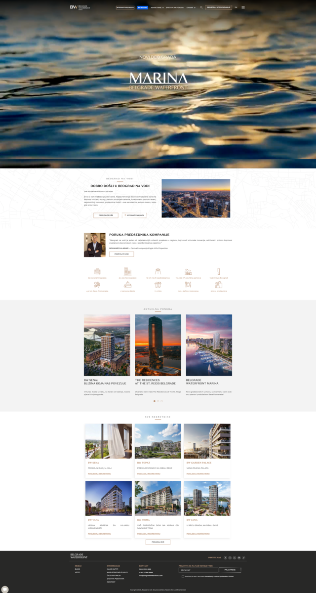 Web design for one of the largest urban development projects in SEE