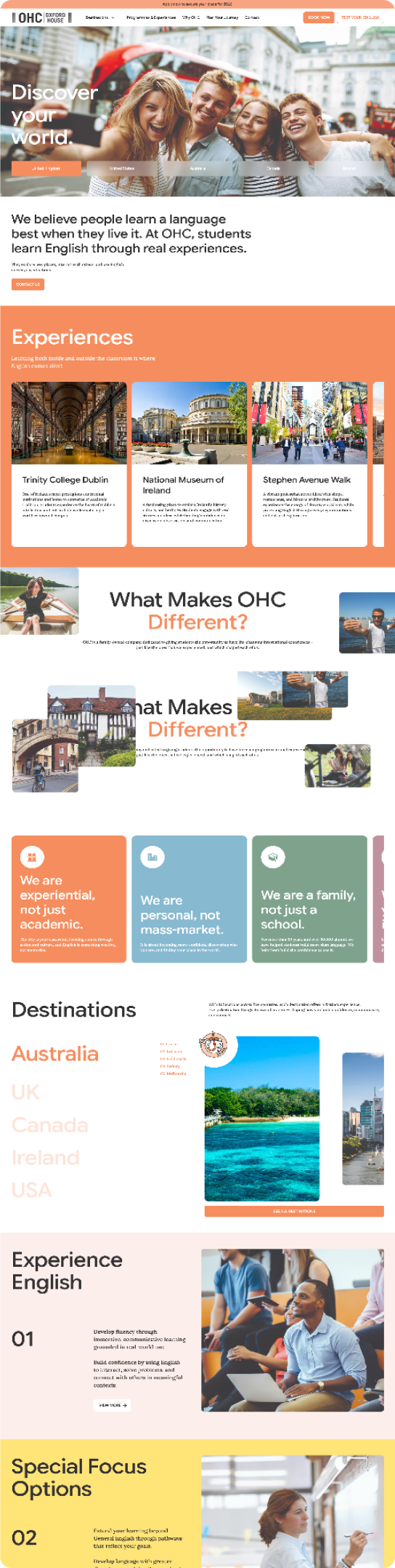 Scalable Webflow build for English education