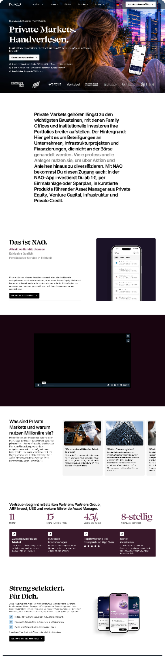 Webflow development for a wealthtech platform