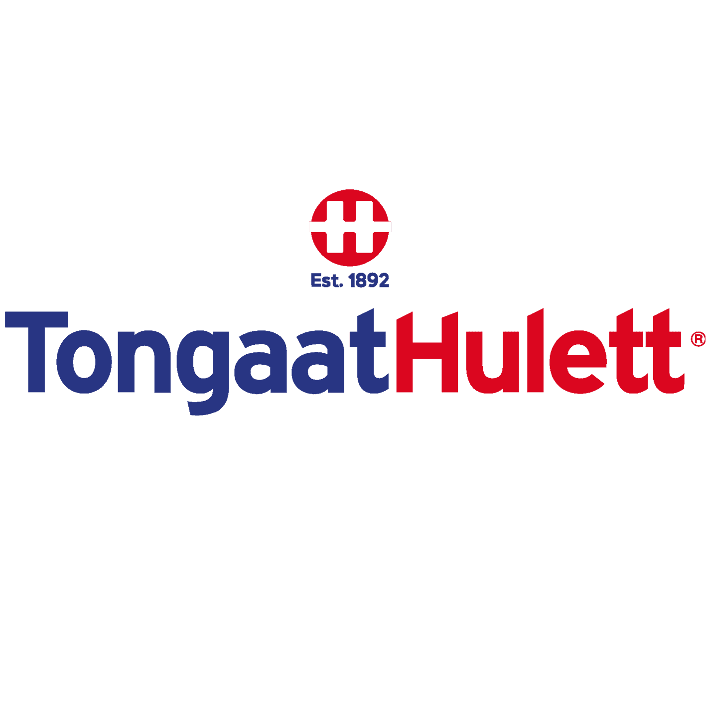 Tongaat Hulett company logo with red circle and white cross symbol above the name.