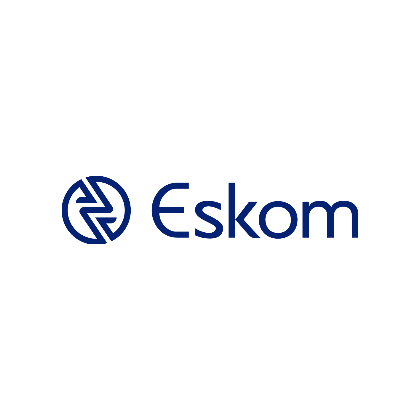 Eskom logo with stylized circular emblem and the word Eskom in blue text.